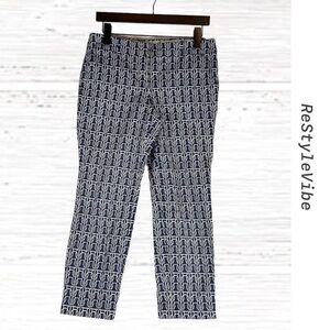 J. CREW Women’s Size 4 Pants Cafe Capri Patterned Style Stretch Cropped Fit